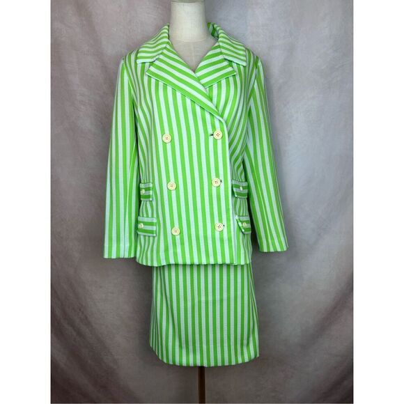 Vintage 1970s Mod MCM Plus Size Skirt Suit Large Psychedelic Nardis of Dallas - Picture 6 of 10